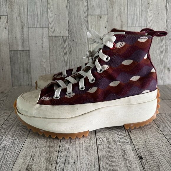 Converse Run Star Hike Platform High Dark Beetroot Women's Size 7 Men's Size 5 - Picture 1 of 7